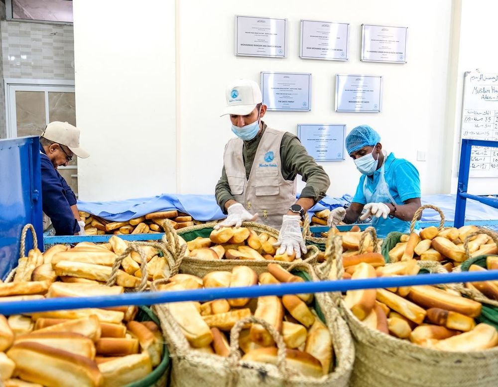 Fresh bread at a Muslim Hands bakery